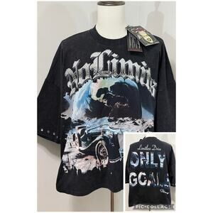 NEW Stray Industries Studded NO LIMITS ONLY LOCALS Car Shirt Streetwear XL $149